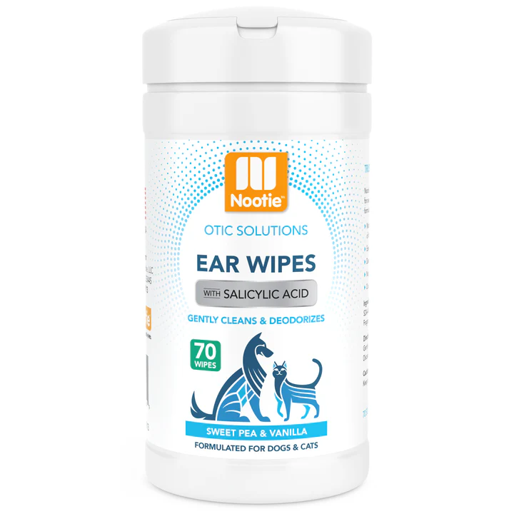 Nootie Ear Wipes For Cat & Dog Sweet Pea & Vanilla 70 Count