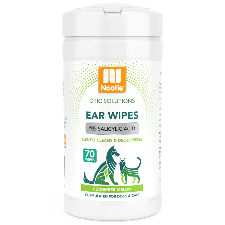 Nootie Ear Wipes For Cat & Dog Cucumber Melon 70 Count