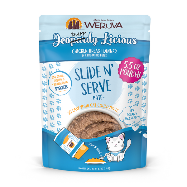 Weruva Cat Jeopurrdy Licious Slide N' Serve Chicken Pate 2.8oz Pouch