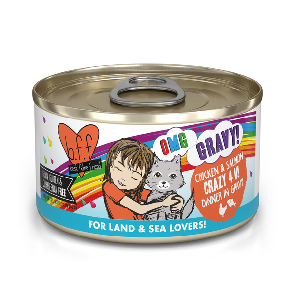 Weruva BFF OMG Cat Crazy 4 U Chicken & Salmon 2.8oz Can