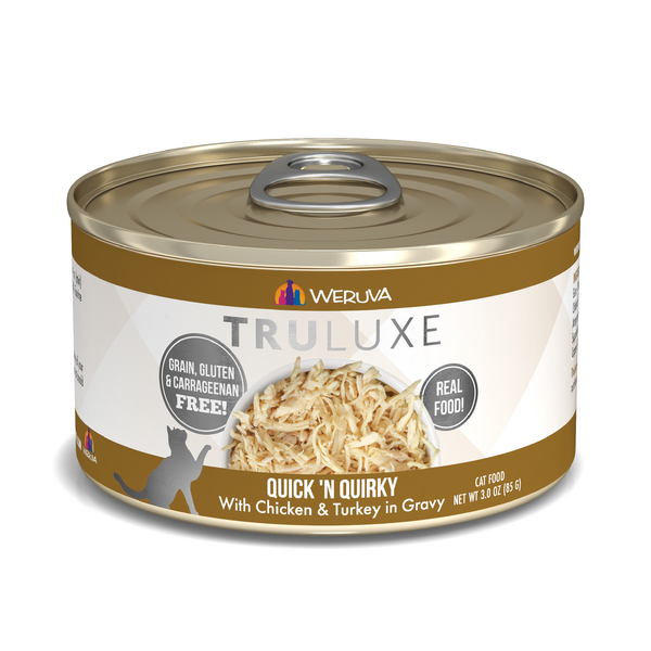 Weruva Truluxe Cat Quick-n-Quirky Chicken & Turkey in Gravy 3oz Can