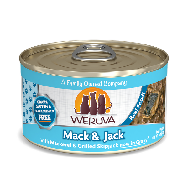 Weruva Cat Mack & Jack Mackerel & Skipjack 3oz Can