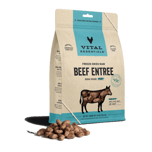 Vital Essentials Dog Food Freeze Dried Raw Beef Tripe Mini Nibs 14oz