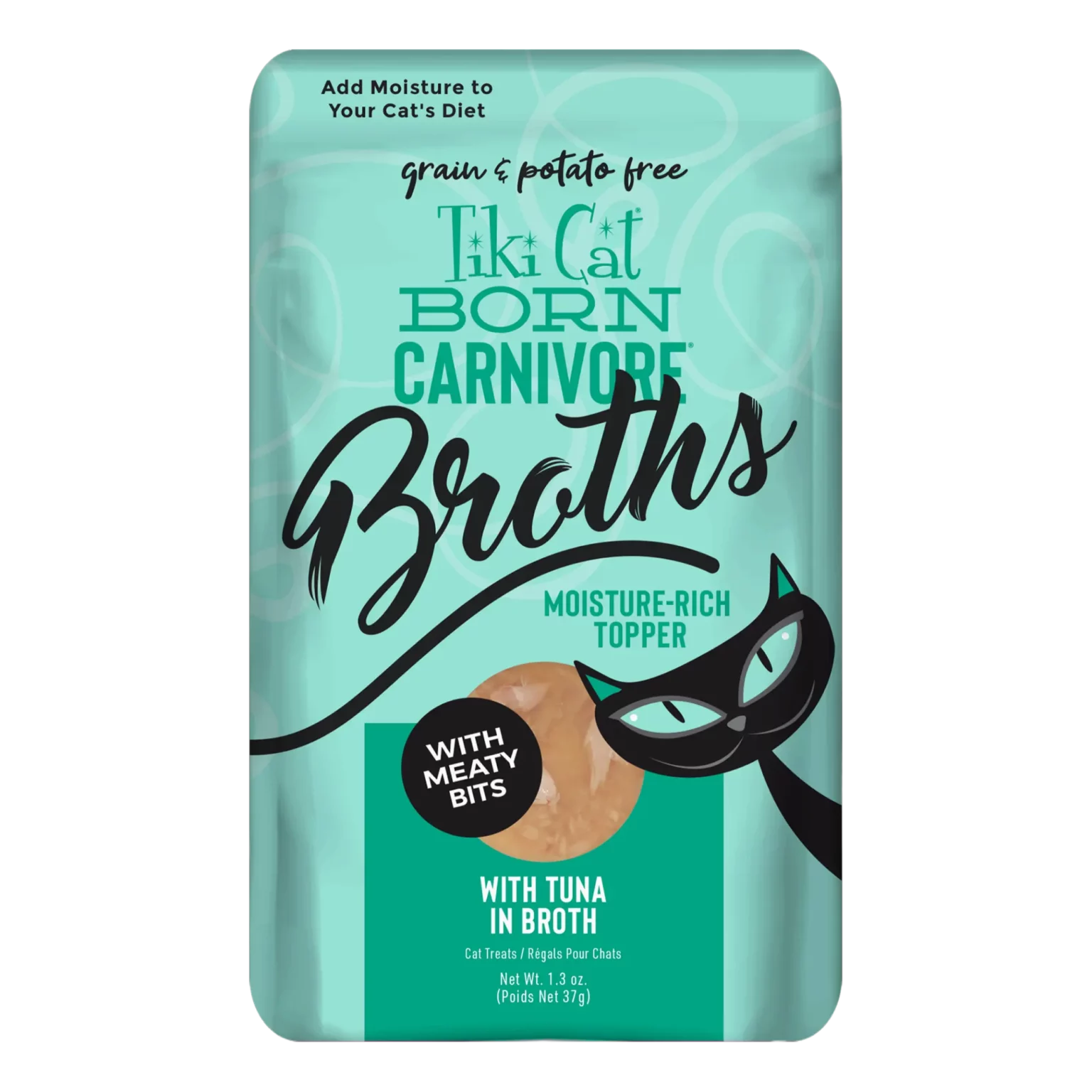 Tiki Pets Cat Broth Grain Free Tuna Pouch 1.3oz