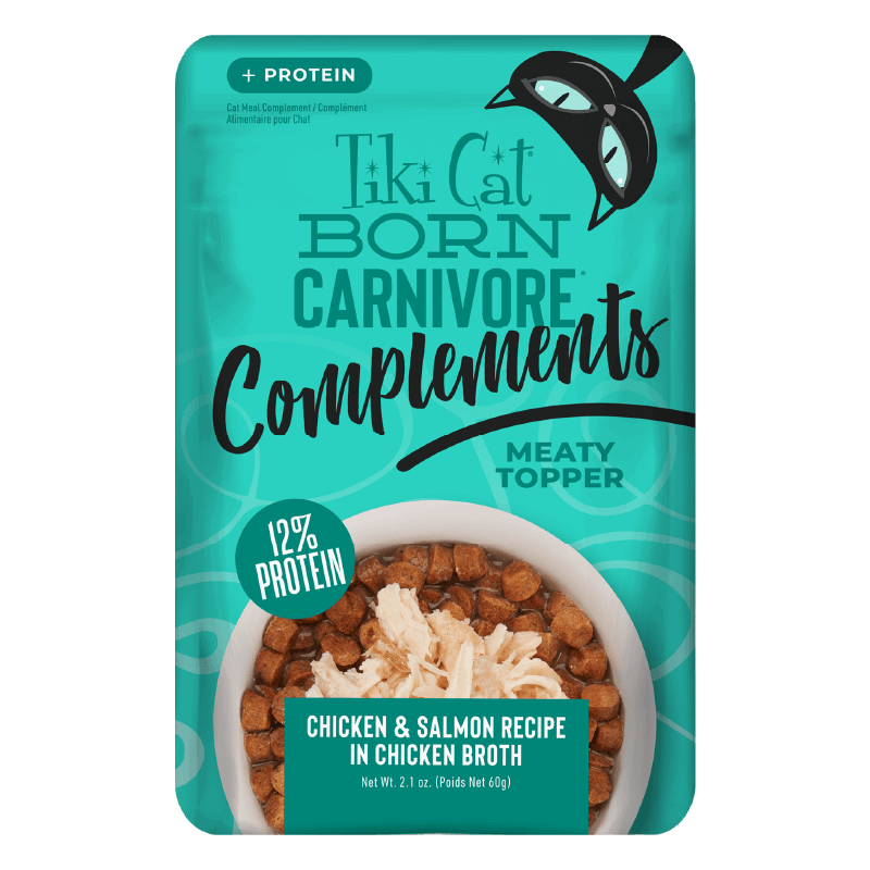 Tiki Cat Topper Born Carnivore Compliments Chicken & Salmon 2.1oz