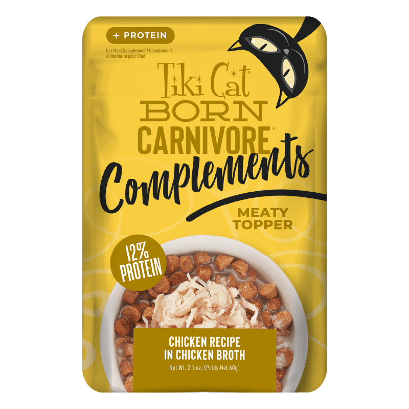 Tiki Cat Topper Born Carnivore Compliments Chicken 2.1oz