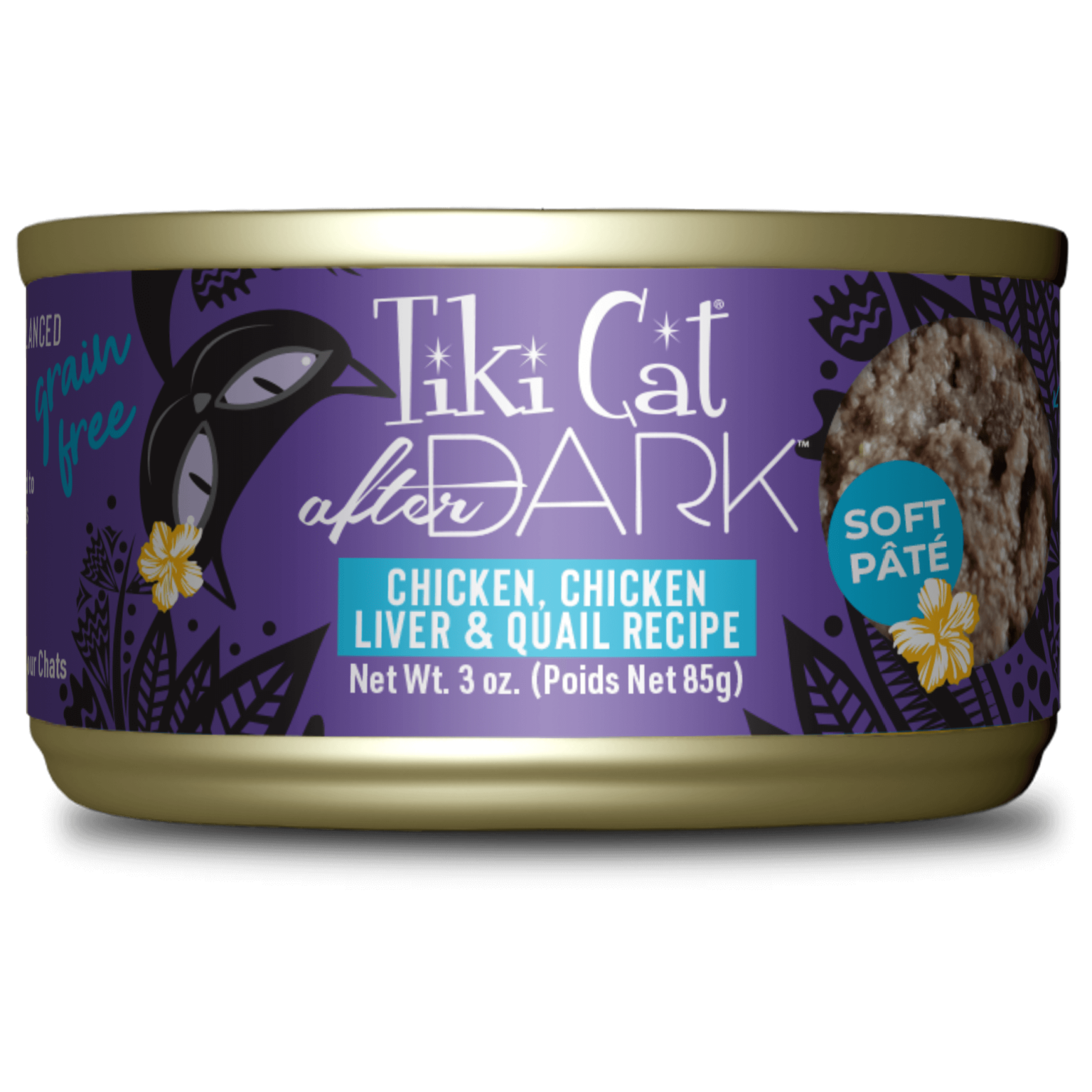 Tiki Cat After Dark Pate Chicken & Quail 3oz Can