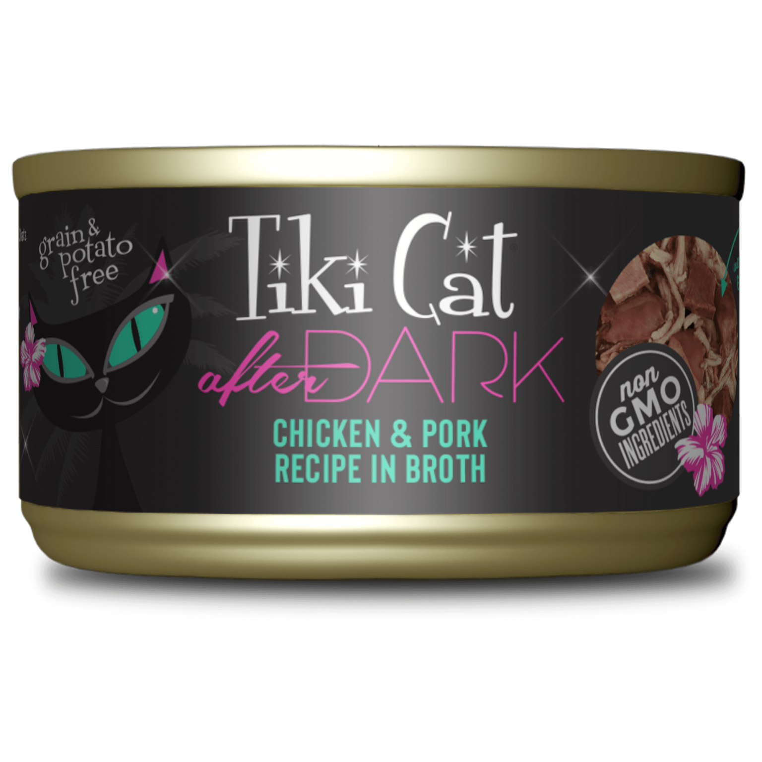 Tiki Cat After Dark Chicken & Pork in Broth 2.8oz can