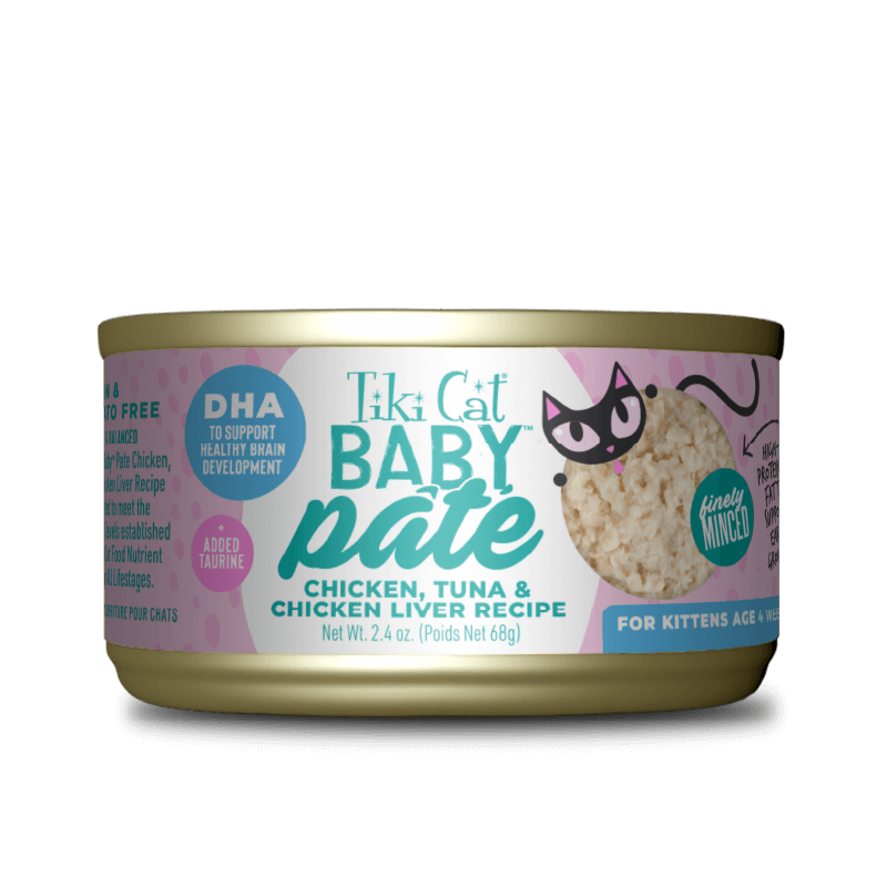 Tiki Cat Baby Pate Chicken & Tuna 2.4oz Can