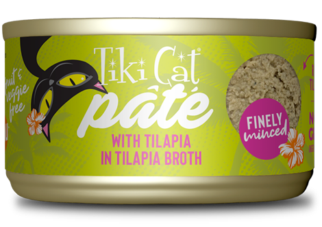 Tiki Cat Pate Tilapia in Broth 2.8oz Can
