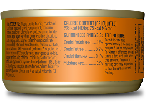 Tiki Cat Pate Tilapia in Broth 2.8oz Can
