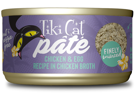 Tiki Cat Pate Chicken & Egg in Chicken Broth 2.8oz Can