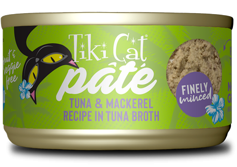 Tiki Cat Pate Tuna & Mackerel in Tuna Broth 2.8oz Can