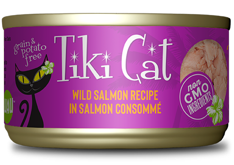 Tiki Cat Hanalei Luau Salmon in Salmon Consomme 2.8oz Can