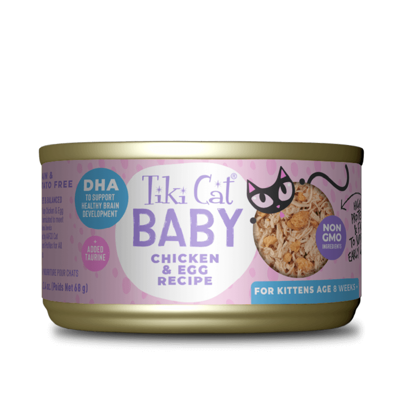 Tiki Cat Baby Chicken & Egg 2.4oz Can