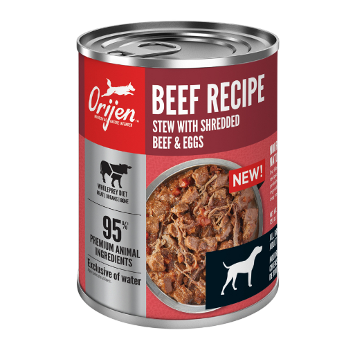 Orijen Wet Dog Beef Recipe Stew Shredded Beef & Egg 12.8oz Can