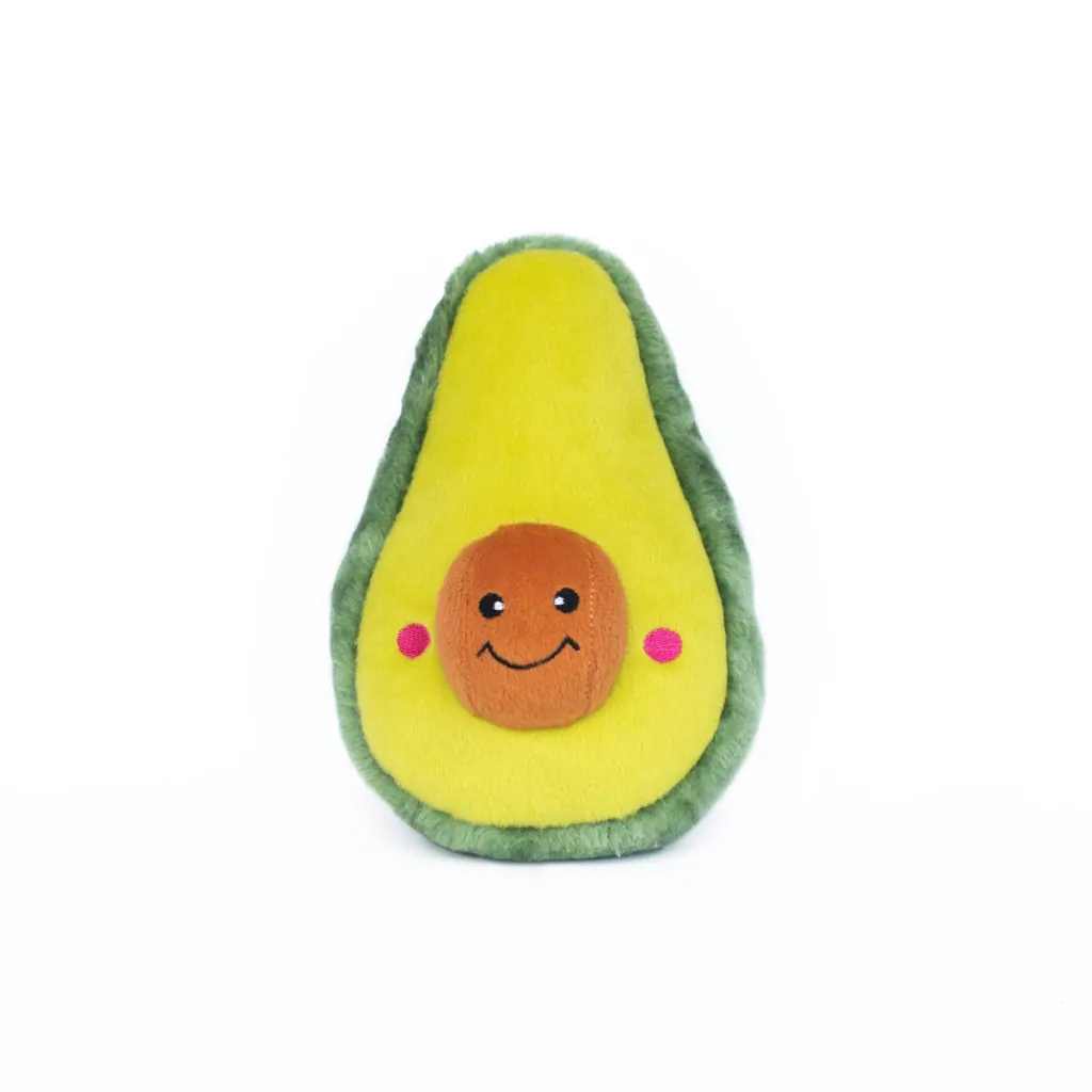 Zippy Paws Dog Toy Plush NomNomz Avocado