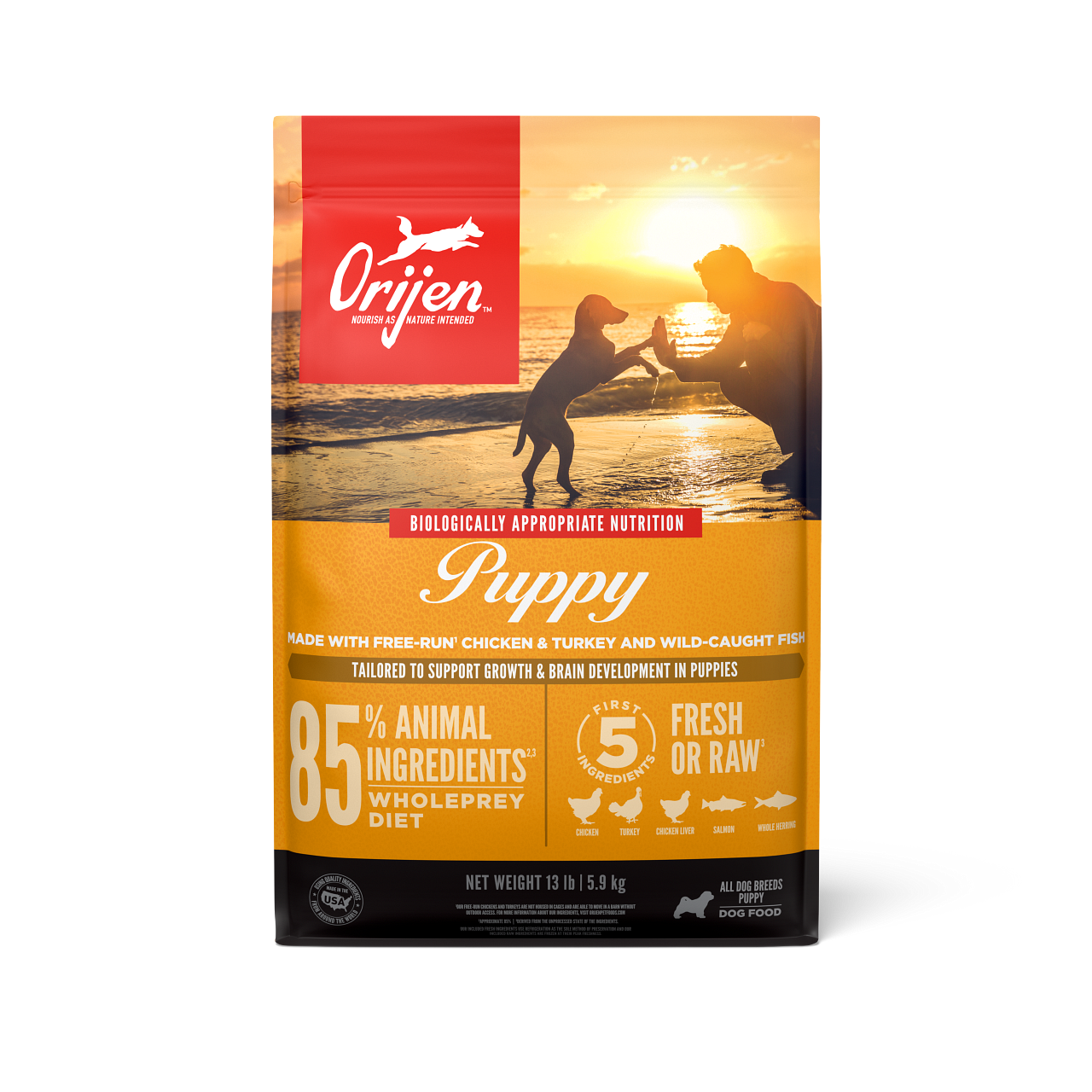 Orijen Puppy Chicken, Turkey & Fish Recipe 13#