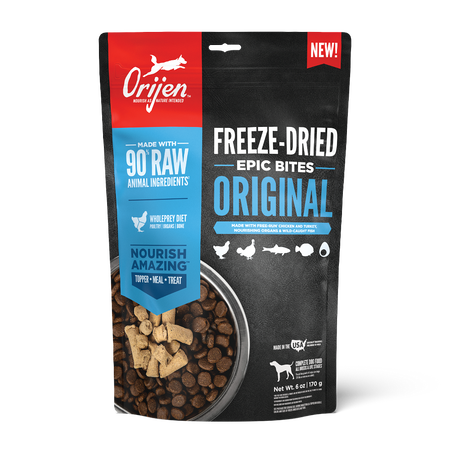 Orijen Dog Epic Bites Freeze Dried Raw Original Food & Topper 6oz