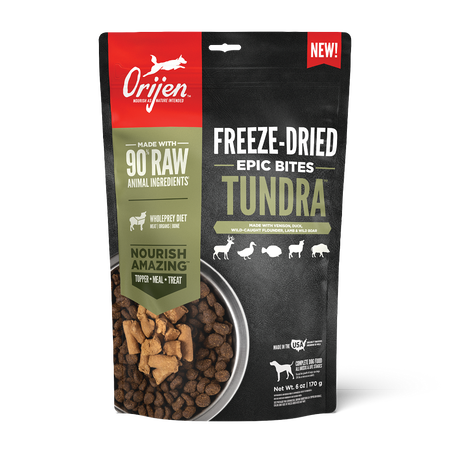 Orijen Dog Epic Bites Freeze Dried Raw Tundra Food & Topper 6oz