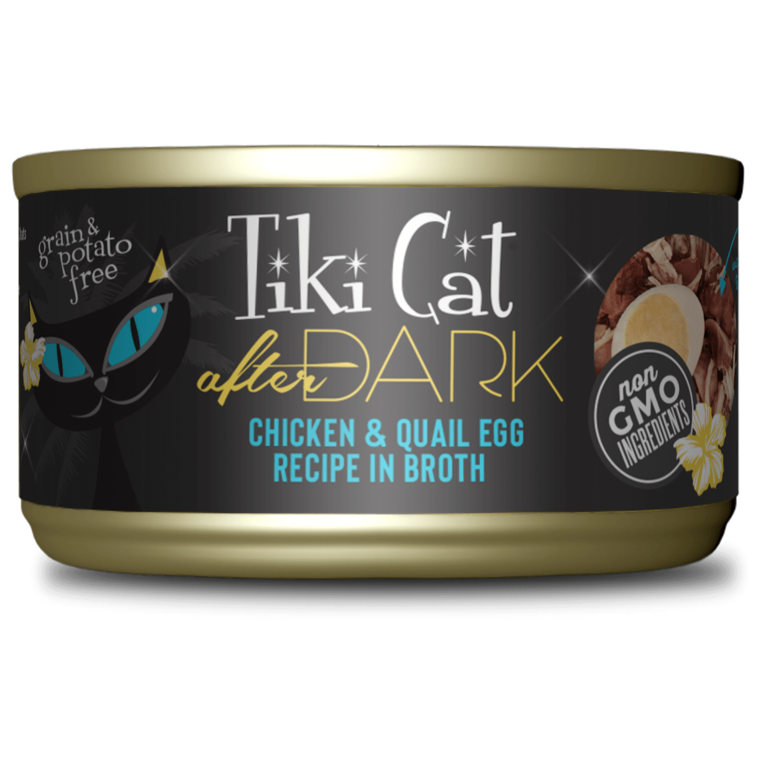 Tiki Cat After Dark Chicken & Quail Egg in Broth 2.8oz can