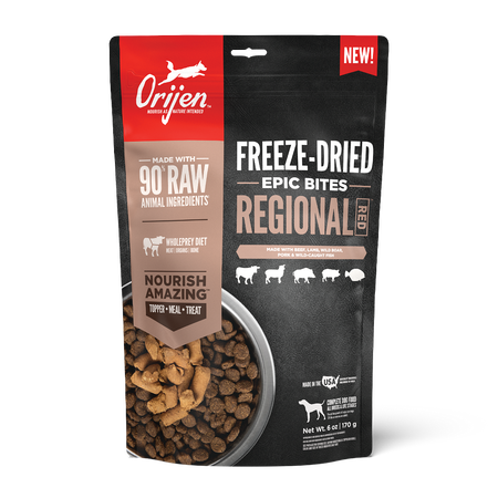 Orijen Dog Epic Bites Freeze Dried Raw Regional Red Food & Topper 6oz