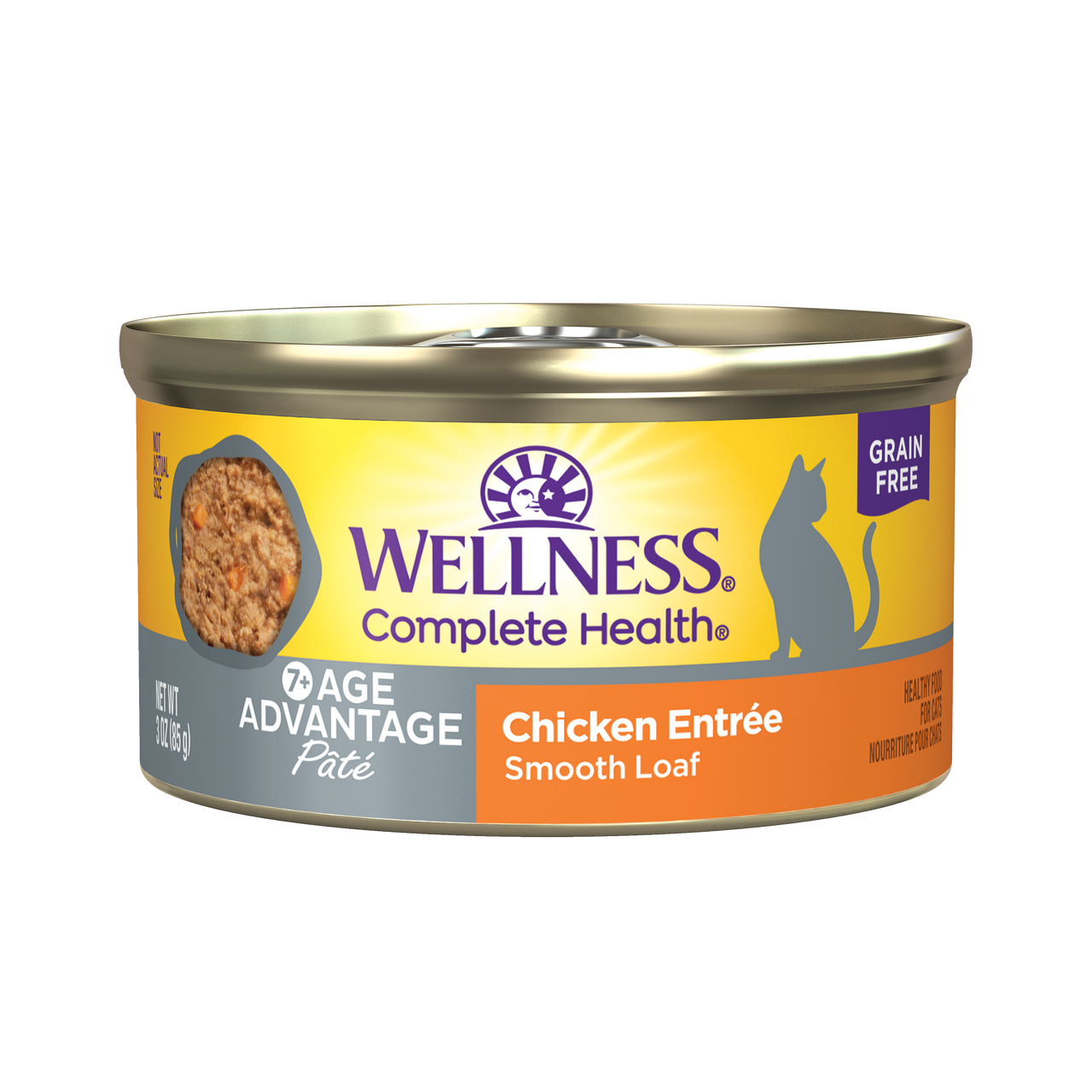 Wellness Complete Health Senior Cat Health Advantage Chicken Pate 3oz Can
