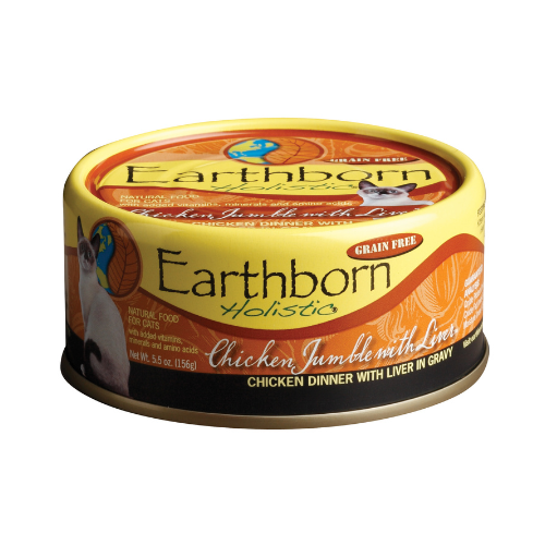 Earthborn Holistic Cat Grain Free Chicken Jumble with Liver 5.5oz can