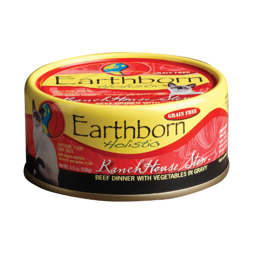 Earthborn Holistic Cat Grain Free Ranch House Stew Beef in Gravy 5.5oz can