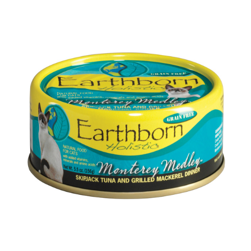 Earthborn Holistic Cat Grain Free Monterey Medley Tuna Mackerel 5.5oz can