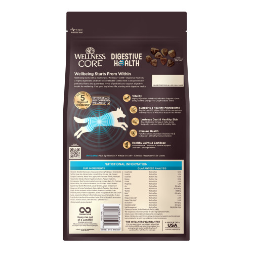 Wellness CORE Dog Digestive Health Whitefish & Rice 22#
