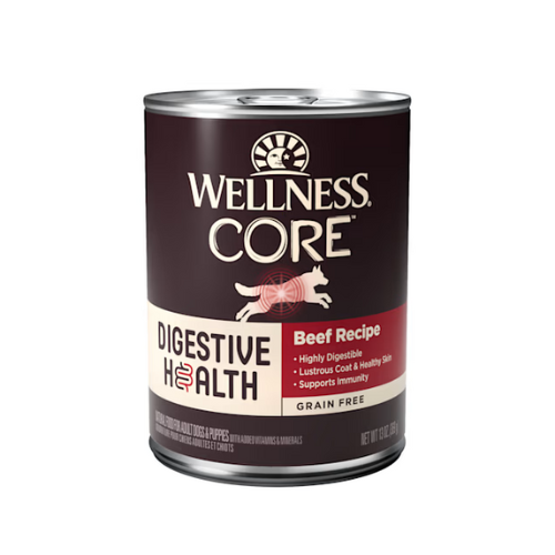 Wellness Dog Food CORE Digestive Health Grain Free Beef Can 13oz