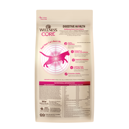 Wellness CORE Cat Digestive Health Salmon & Rice 5#