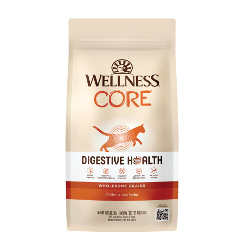 Wellness CORE Cat Digestive Health Chicken & Rice 5#