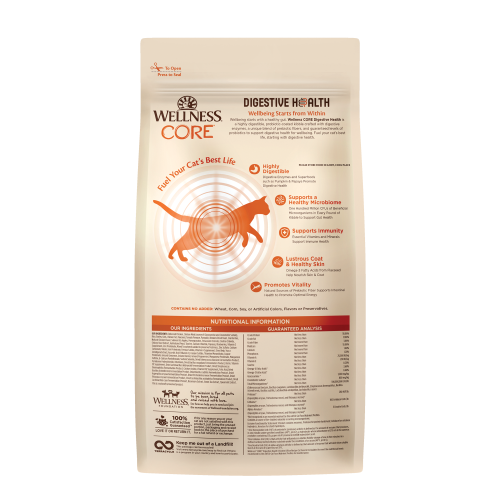 Wellness CORE Cat Digestive Health Chicken & Rice 5#