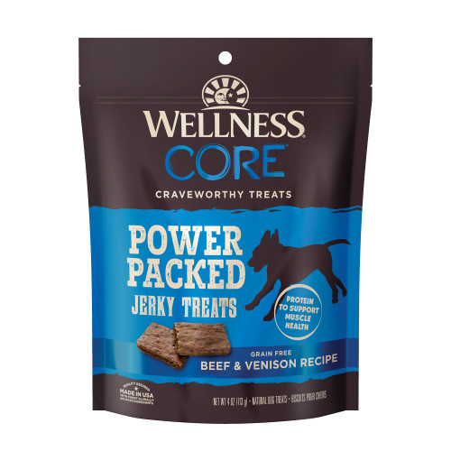 Wellness CORE Pure Rewards Grain Free Jerky Dog Treats Beef & Venison 4oz