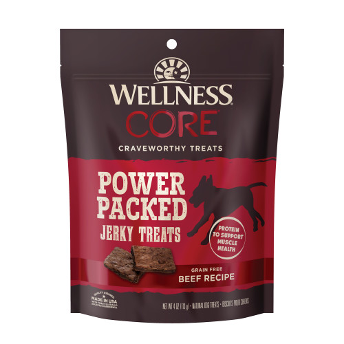 Wellness CORE Pure Rewards Grain Free Jerky Dog Treats Beef 4oz