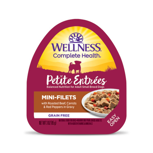 Wellness Petite Entrees Mini-Fillets Beef Carrots & Red Peppers Gravy 3oz