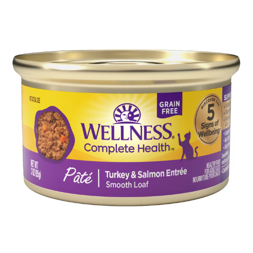 Wellness Complete Health Cat Turkey & Salmon  Pate 3oz Can