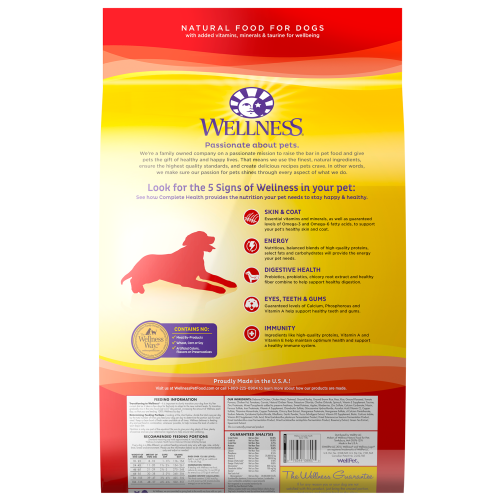 Wellness Complete Health Senior Dog Chicken & Barley Recipe 15#