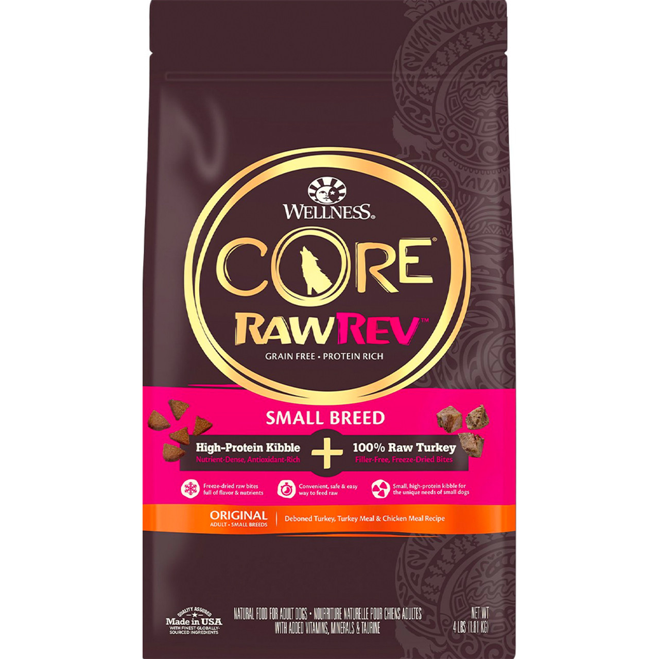 Wellness CORE Plus Dog Grain Free Small Breed Turkey & Chicken Recipe 4#