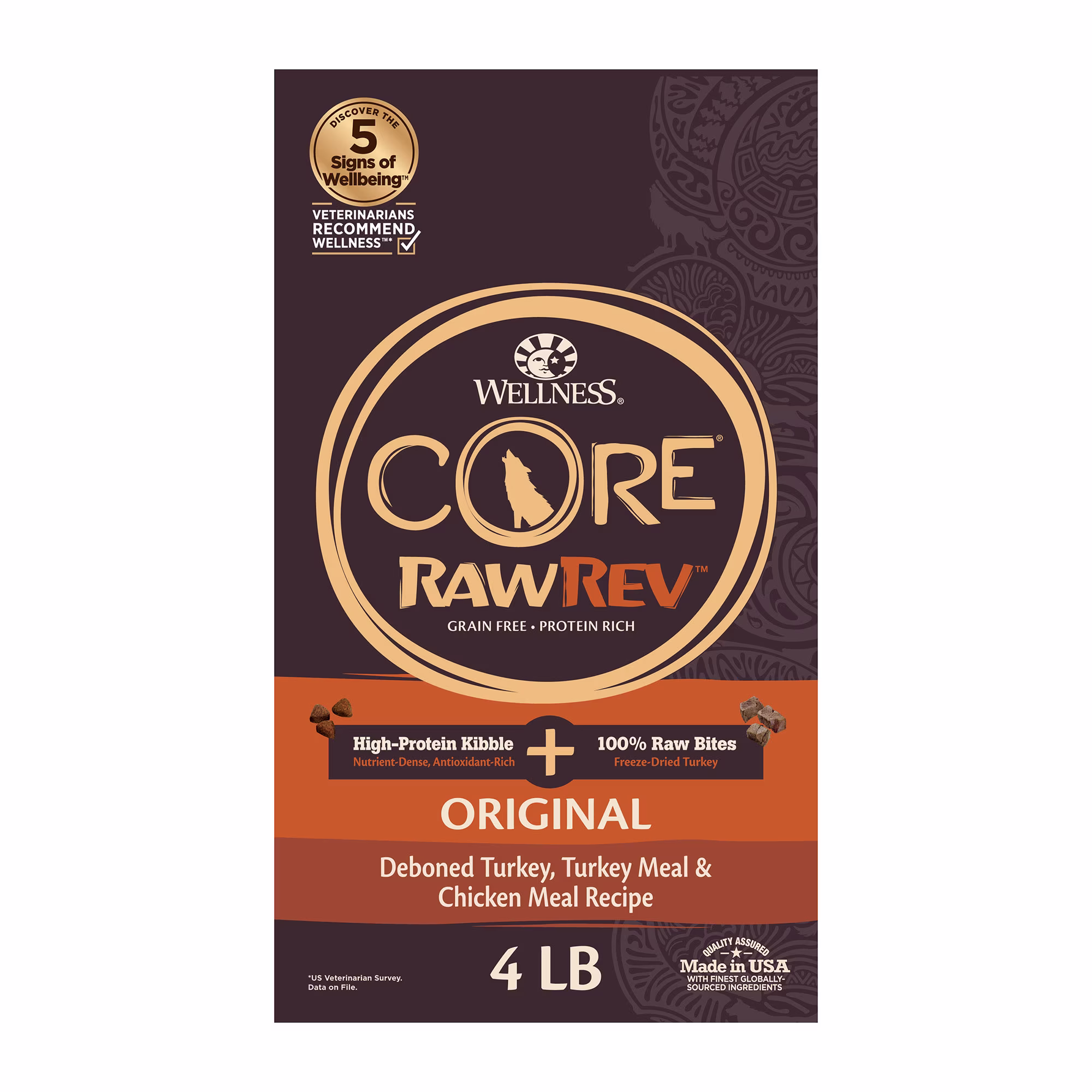 Wellness CORE Plus Dog Grain Free Turkey & Chicken Recipe 4#