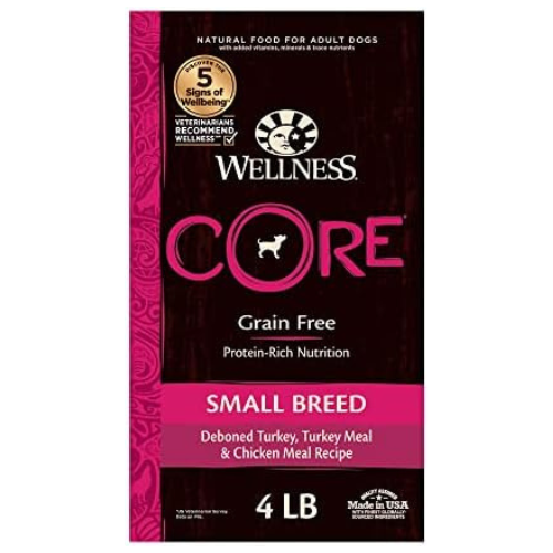 Wellness CORE Dog Grain Free Small Breed Turkey & Chicken 4#