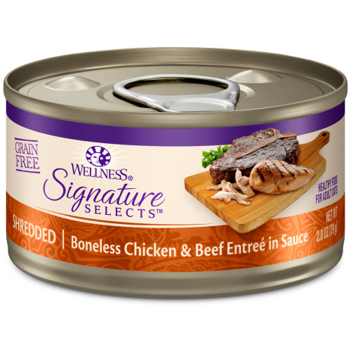 Wellness CORE Cat Signature Selects Shredded Chicken & Beef in Sauce 5.3oz
