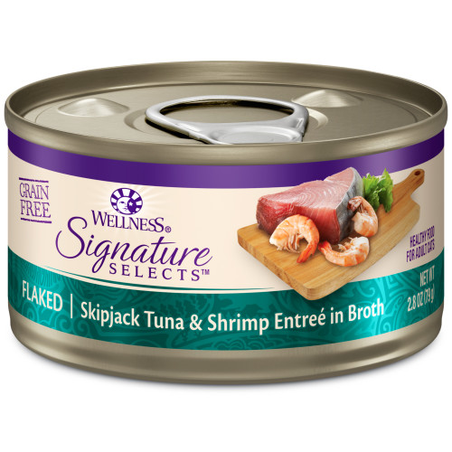 Wellness CORE Cat Signature Selects Shredded Slapjack Tuna & Shrimp in Broth