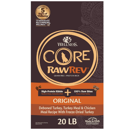 Wellness CORE Plus Dog Grain Free Turkey & Chicken Recipe 20#