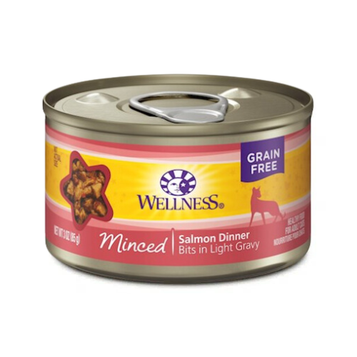 Wellness Complete Health Cat Minced Salmon Dinner in Gravy 3oz Can