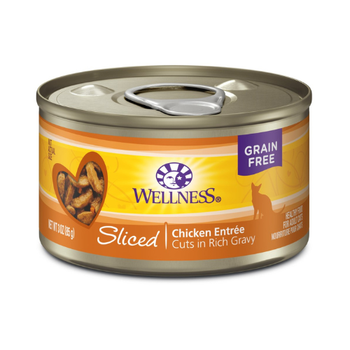 Wellness Complete Health Cat Sliced Chicken Entree in Gravy 3oz Can