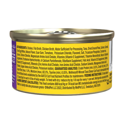 Wellness Complete Health Cat Minced Tuna Dinner in Gravy 3oz Can