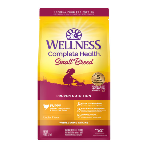 Wellness Complete Health Puppy Small Breed Turkey Oatmeal & Salmon 4#